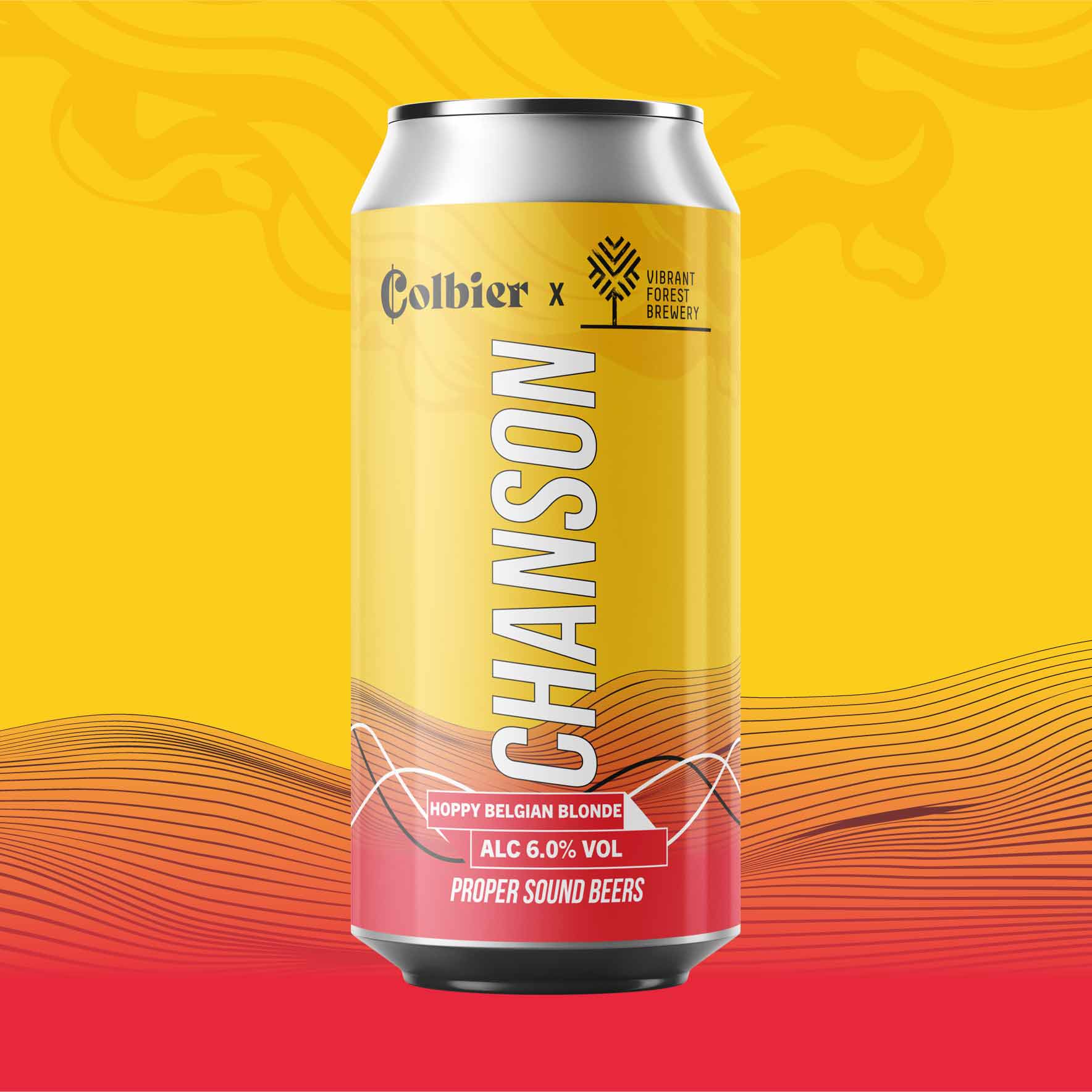 Chanson - Hoppy Belgian Blonde by Colbier Brew Co in collaboration with Vibrant Forest. Craft beer by independent Liverpool based brewery. Shop 440ml cans online