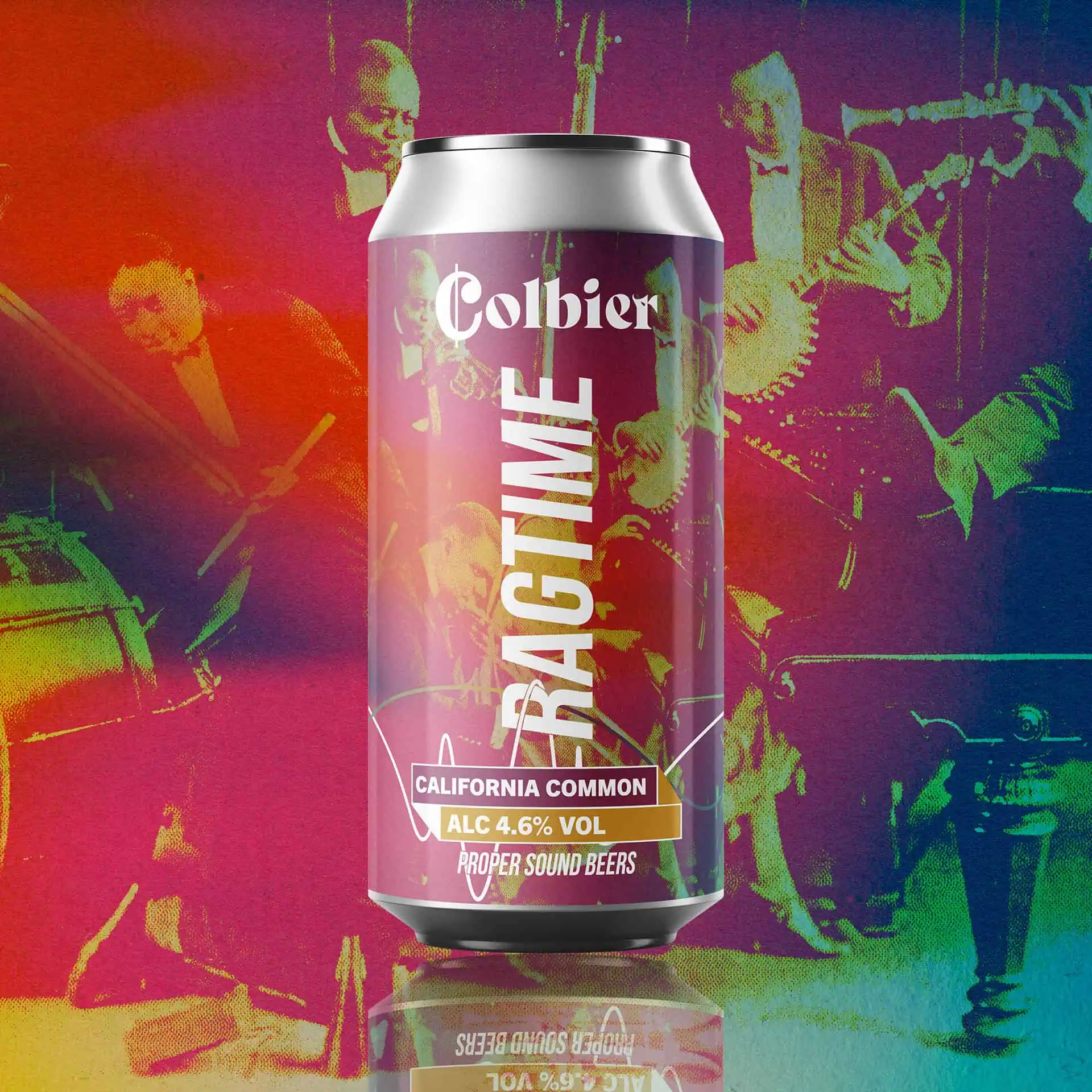 Ragtime can by Colbier, California Common beer